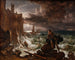 Nachtelijke scène van René - Franz Ludwig Catel — weergave van het kunstwerk