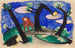 Landschap met een rood dier - Franz Marc — weergave van het kunstwerk