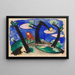 Landschap met een rood dier - Franz Marc — ingelijst kunstwerk aan de muur