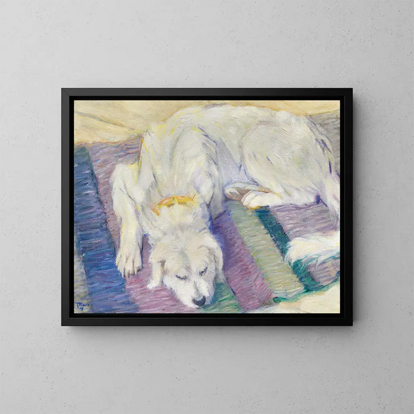 Franz Marc - Liegender Hund Hundeportrt von Russi.webp