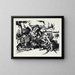 Jacht op de leeuw - Franz Marc — ingelijst kunstwerk aan de muur