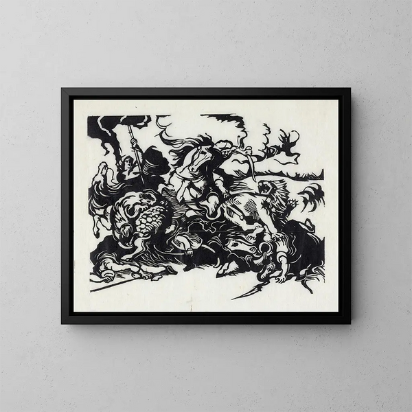 Franz Marc - Lion hunt for Delacroix.webp