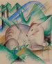 Red Deer Painting - Franz Marc — artwork view
