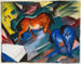 Rood en blauw paard - Franz Marc — weergave van het kunstwerk