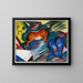 Rood en blauw paard - Franz Marc — ingelijst kunstwerk aan de muur
