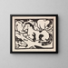 Rustende paarden - Franz Marc — ingelijst kunstwerk aan de muur