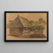 in het dorp Lyss - Franz Niklaus König — ingelijst kunstwerk aan de muur