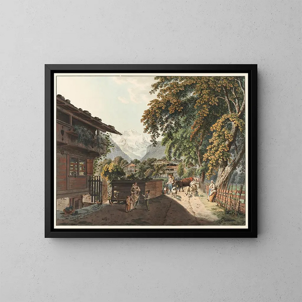 De Terugkeer uit de Alpen - Franz Niklaus König — ingelijst kunstwerk aan de muur