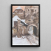 Porte de Krems à Dürnstein en hiver - Franz Poledne — framed artwork on a wall