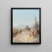 Van route naar Pompeii met de Vesuvius op de achtergrond - Franz Richard Unterberger — ingelijst kunstwerk aan de muur