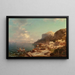 Het haventje van Capri - Franz Richard Unterberger — ingelijst kunstwerk aan de muur