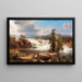 Cascading donderend - Franz Richard Unterberger — ingelijst kunstwerk aan de muur