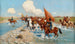 Cavaliers circassiens die een rivier oversteken - Franz Roubaud — weergave van het kunstwerk