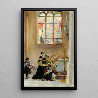 Franz Russ the younger - Fest St Maria in einer Kirche in Venedig.webp
