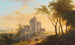 Landschap met ruïne en wandelaars - Franz Scheyerer | Reproduction — weergave van het kunstwerk
