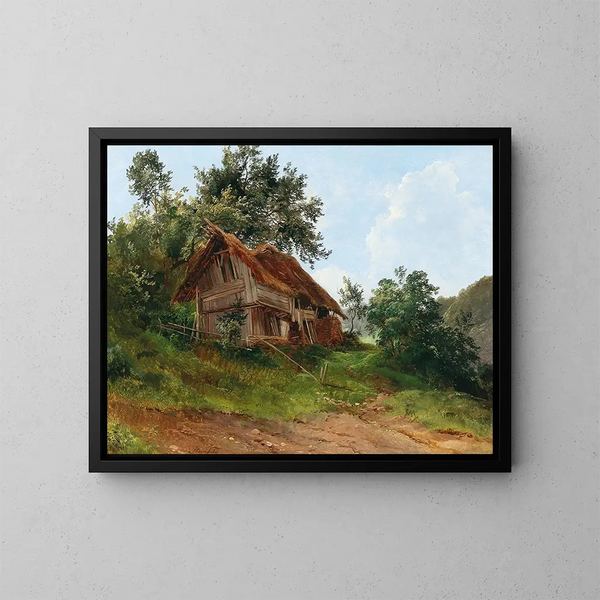 Huis verlaten - Franz Steinfeld — ingelijst kunstwerk aan de muur