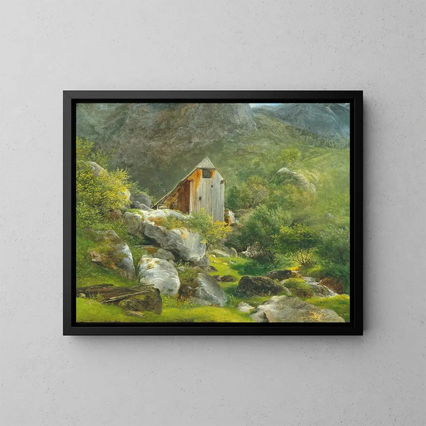 Moulin de montagne - Franz Steinfeld — ingelijst kunstwerk aan de muur