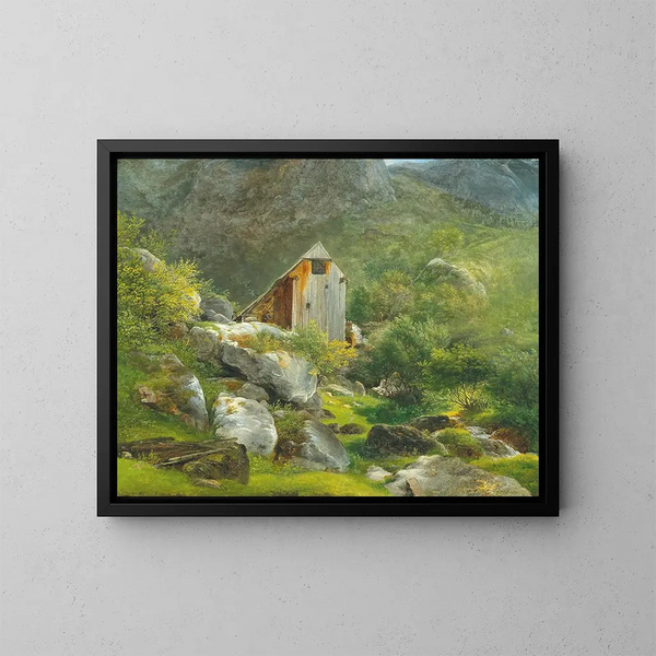 Moulin de montagne - Franz Steinfeld — ingelijst kunstwerk aan de muur