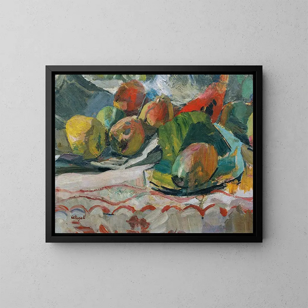 Natuurstudie met fruit - Franz Wiegele — ingelijst kunstwerk aan de muur
