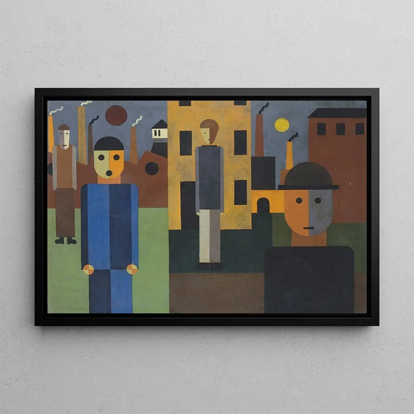 Franz Wilhelm Seiwert - Four Men in front of Factories.webp