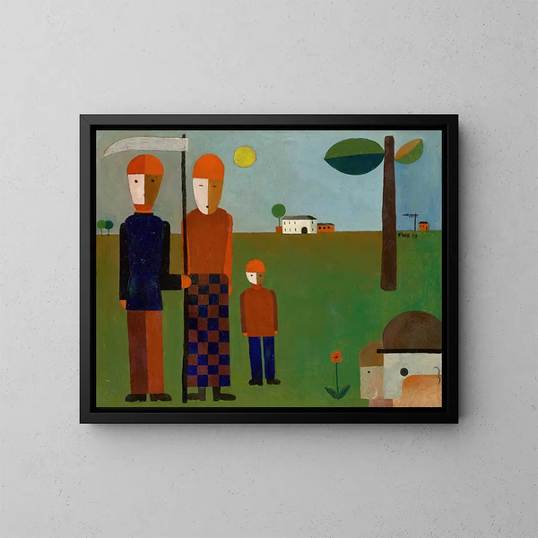Familie rurale Jatho - Franz Wilhelm Seiwert — ingelijst kunstwerk aan de muur