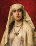 Ajuscha, une femme orientale portant un collier de scarabée - Franz Xaver Kosler — artwork view