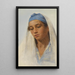 Portrait of a Young Bedouin Girl - Franz Xaver Kosler — framed artwork on a wall