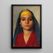 Portrait of a Young Egyptian - Franz Xaver Kosler — framed artwork on a wall
