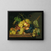 Still life with grapes, peaches, and nuts - Franz Xaver Petter — framed artwork on a wall