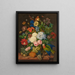 Viburnum oculus roses plumbago primula auricula hemerocallis campanula chinodoxia et epiphyllum sur un rebord avec un ananas et un perroquet - Franz Xaver Petter — ingelijst kunstwerk aan de muur