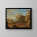 Een landschap met reizigers bij Romeinse ruïnes - Franz de Paula Ferg — ingelijst kunstwerk aan de muur