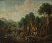 Landschap met boeren die spelen - Franz de Paula Ferg — weergave van het kunstwerk