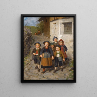 Franz von Defregger - Auf Dem Schulweg.webp