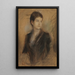 Portret van een jonge vrouw - Franz von Lenbach — ingelijst kunstwerk aan de muur