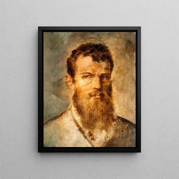 Zelfportret - Franz von Lenbach — ingelijst kunstwerk aan de muur