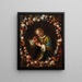 Kind met een masker in een bloemenkrans - Franz von Margety — ingelijst kunstwerk aan de muur