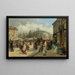 View of the Naschmarkt in Vienna - Franz von Persoglia — framed artwork on a wall
