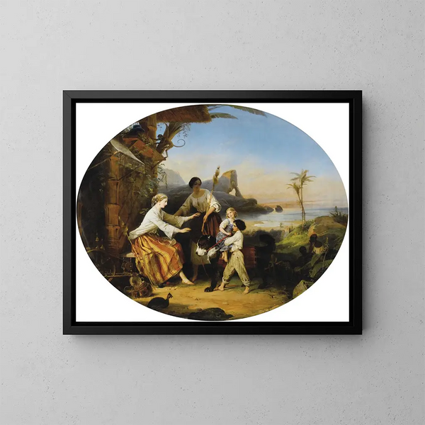 L'enfance van Paul en Virginie - Frédéric-Henri Schopin — ingelijst kunstwerk aan de muur
