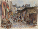 De markt van de Kinderwacht in het westen onder de regen in 1907, 3e arrondissement - Frédéric Houbron — weergave van het kunstwerk