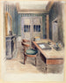 Kamer van het huis bewoond door Honoré de Balzac - Frédéric Léon — weergave van het kunstwerk