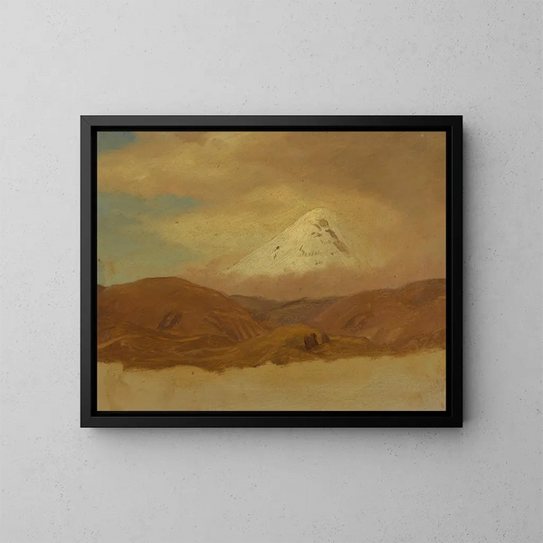 Mont Chimborazo, Ecuador - Frederic Edwin Church — ingelijst kunstwerk aan de muur
