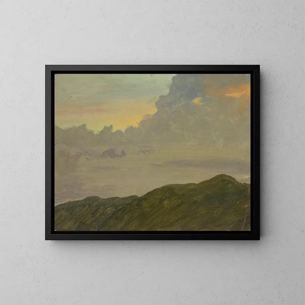 Heuvel en wolken - Frederic Edwin Church — ingelijst kunstwerk aan de muur