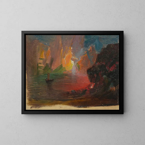 Fantasie van een ijsberg - Frederic Edwin Church — ingelijst kunstwerk aan de muur