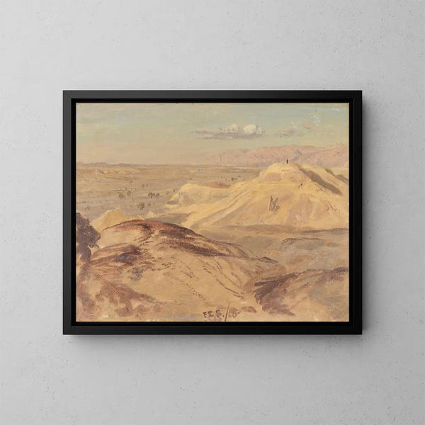 Landschap bij Petra - Frederic Edwin Church — ingelijst kunstwerk aan de muur