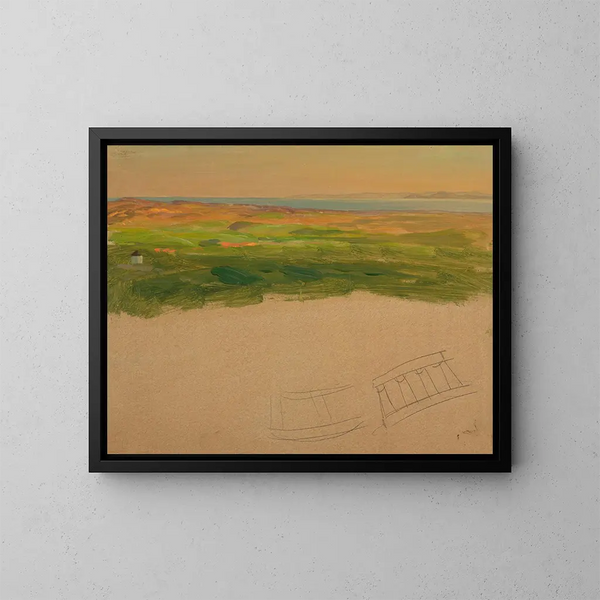 Landschap nabij Syrië of Griekenland - Frederic Edwin Church — ingelijst kunstwerk aan de muur