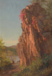 Landschap met grote rots mogelijk Caroline du Nord - Frederic Edwin Church — weergave van het kunstwerk