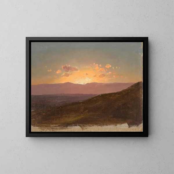 Uitzicht op de Hudson-vallei - Frederic Edwin Church — ingelijst kunstwerk aan de muur