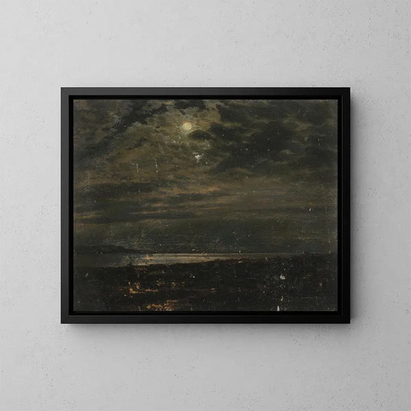 Maan op de kust van Maine - Frederic Edwin Church — ingelijst kunstwerk aan de muur