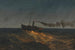 Stoomboot met roer bij schemering - Frederic Edwin Church — weergave van het kunstwerk