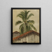 Palmbomen en daken van huizen in Ecuador - Frederic Edwin Church — ingelijst kunstwerk aan de muur